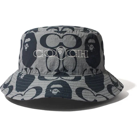 Bape X Coach Bucket Hat (Gray Black)