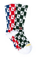 Chrome Hearts Matty Boy "99eyez" Checkered Socks (Each) - (3 Pack)