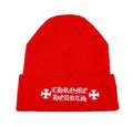 Chrome Hearts CH Script Beanie Cap (Red/White)