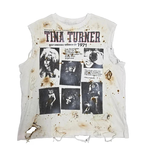 Wakoshi Graphic 'Tina Turner' Sleeveless Tee - Large
