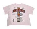 Wakoshi Paint Splatter Distressed Tee (Light Pink) - Large