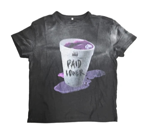 Paid Loner Syrup Cup Graphic Tee (Black) - Medium
