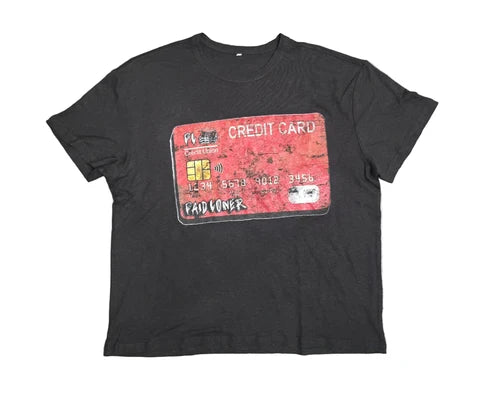 Paid Loner Credit Card Graphic Tee (Black) - XL