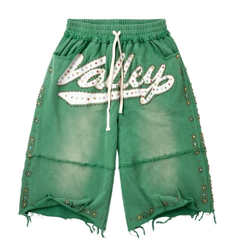 Vale Sour Skittles Studded Sworts (Green) - Small