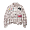 Vale VSU 2000 Plaid Flannel Button-Up Shirt (Beige) - Large