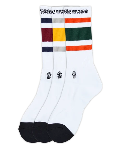 Chrome Hearts Sport Crew Socks (Each) - (3 Pack)