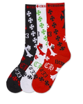Chrome Hearts Stencil Crew Socks (Each) - (3 Pack)