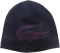 Lacoste Wool Beanie Cap - (Navy Blue/Merlot Purple)
