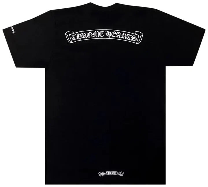 Chrome Hearts Scroll Logo Short Sleeve Tee (Black) - Medium
