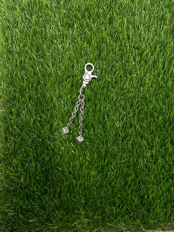Token Miami Chrome Hearts Inspired Diced Key Chain (Silver)