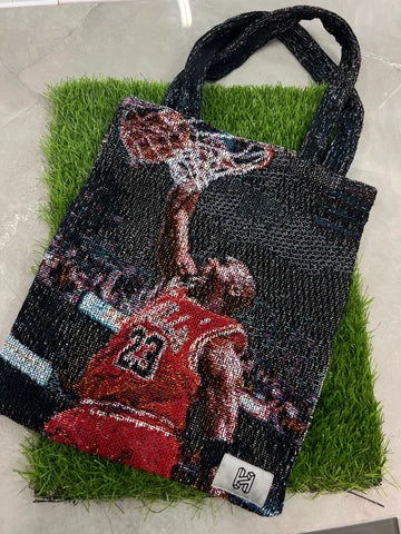 Token Miami Michael Jordan Tapestry Tote Bag (Black)