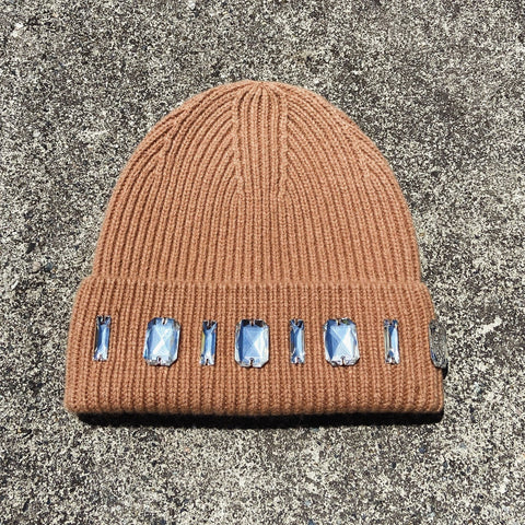 Custom Beanie Louis Crown Ochre Beanie Cap - (Beige)