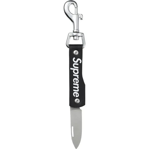 Supreme Leather Clip Knife (Black)