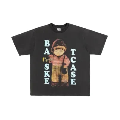 Basketcase Short Sleeve Graphic Print Chap Tee (Black)