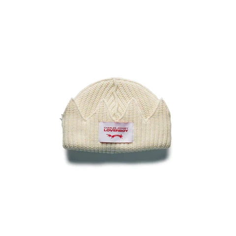 Charles Jeffrey LOVERBOY CHUNKY CROWN BEANIE Cap (CREAM)