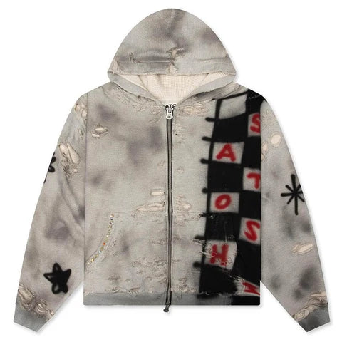 Satoshi Nakamoto Get What I Want Zip Up Hoodie (Heather) - Medium
