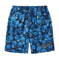 Happy Memories Don't Die HMDD Blue Skull Print Shorts