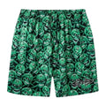 Happy Memories Don't Die HMDD Green Skull Print Shorts