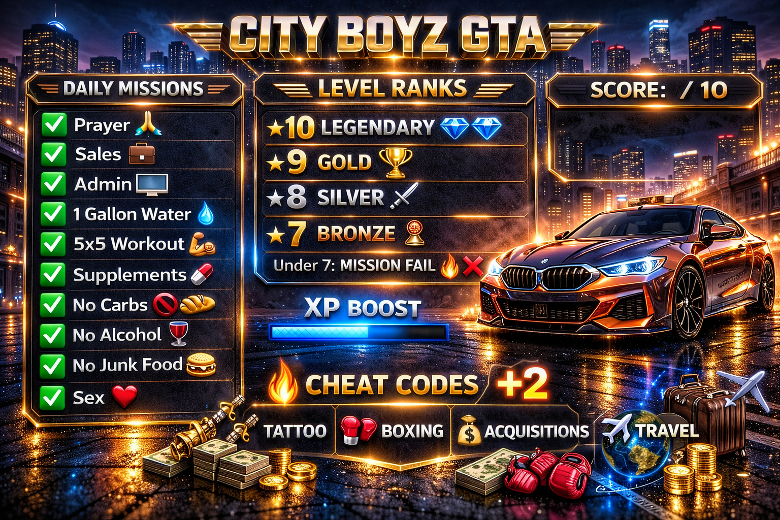 City Boyz GTA Scorecard