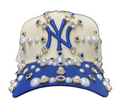 Token Miami Yankees Rhinestone Snapback (Tan/Royal)