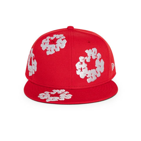 Denim Tears New Era Cotton Wreath 59/50 Cap - (Red)