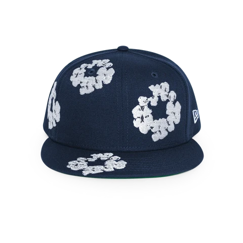Denim Tears New Era Cotton Wreath 59/50 Cap - (Navy Blue)