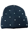 Token Miami Rhinestone Beanie Cap (Black)