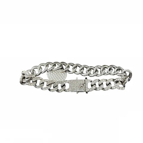 Dos Jewelry & Co Bust Down Bracelet (Crystal Silver)