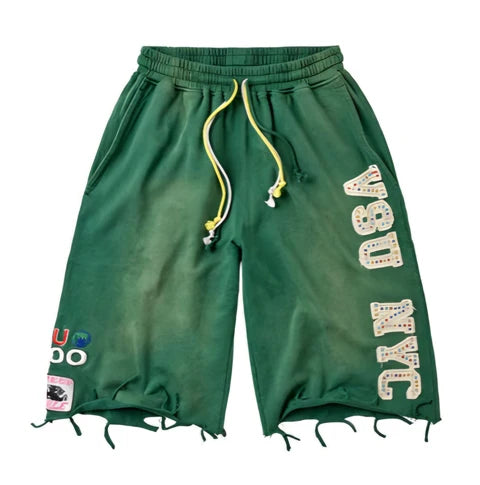 Vale (Green) VSU NYC 3/4 Drawstring Shorts