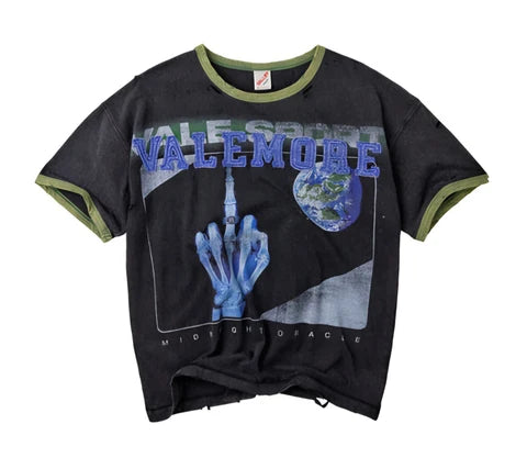 Vale Graphic Print X-Ray Crew Tee (Black)
