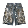 Vale White Charms Denim Shorts (Blue)