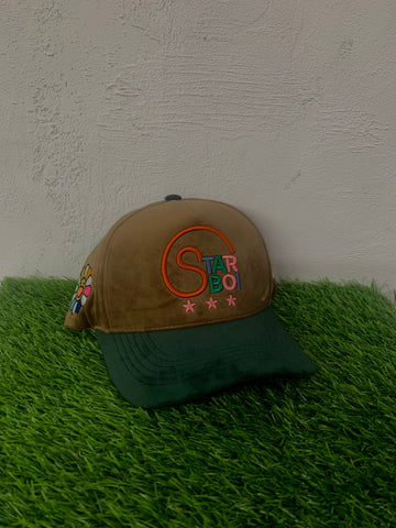 Starboi3 Snapback Hat (Olive/Brown)
