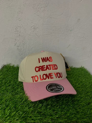 Artcosts I Was Created To Love You Hat (Pink/Tan)