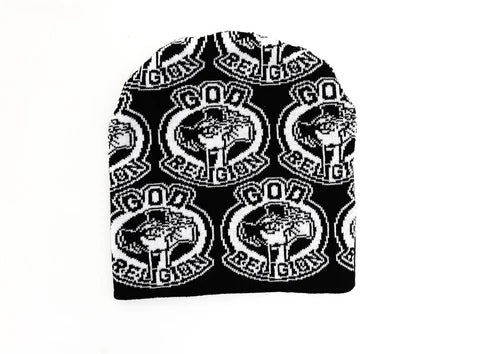 God Over Religion Faith Beanie Beanie Cap (Black)