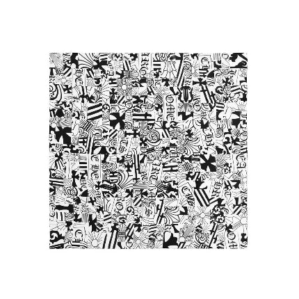 Chrome Hearts Multi Element Silk Scarf (Black White)