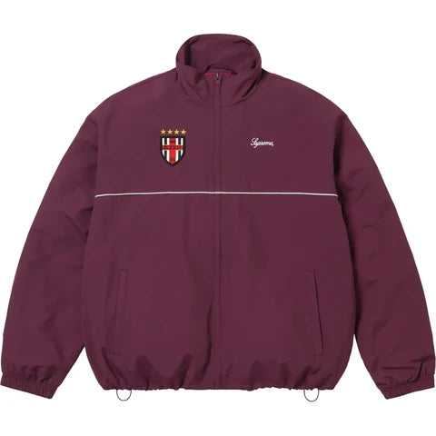 Supreme Logo Long Sleeve Cross Track Jacket (Plum)