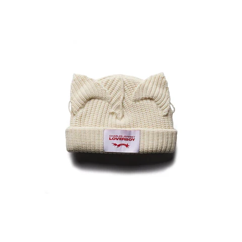 Charles Jeffrey Loverboy Chunky Ears Beanie Hat (Cream)