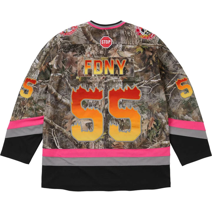 Supreme/FDNY Hockey Jersey (TrueTimber Kanati Camo) - Large