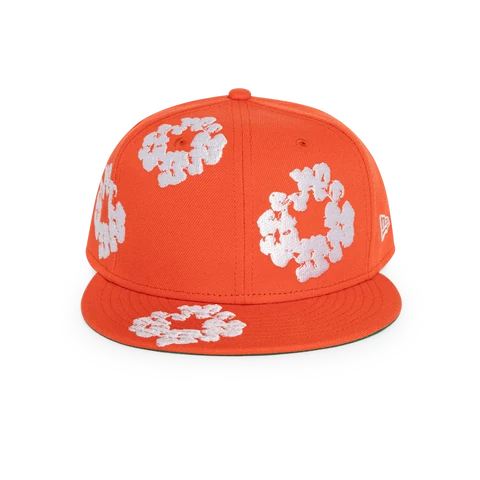 Denim Tears New Era Cotton Wreath 59/50 Cap - (Orange)