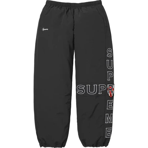 Supreme Elastic Waist Cross Track Pants (Black) - XL
