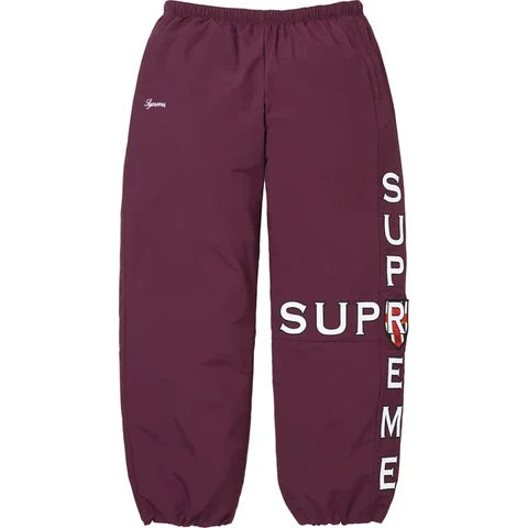 Supreme Logo Elastic Waist Cross Track Pant (Plum) - XL