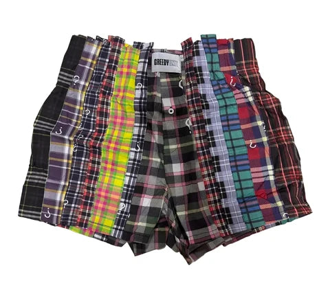 Greedy Unit What The ? Plaid Boxers (Multicolor)