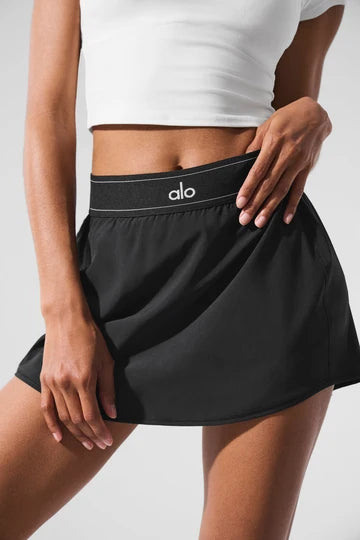 ALO Match Point Tennis Skirt (Black) - Small