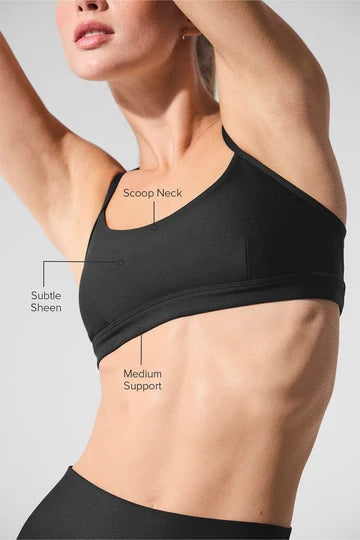 ALO Airlift Intrigue Bra (Black) - Small