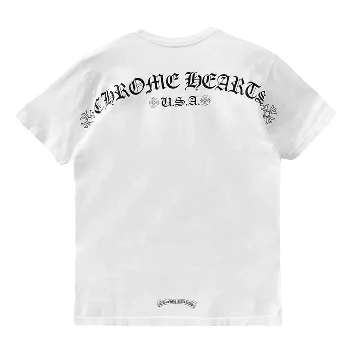 Chrome Hearts USA Exclusive Scroll Logo Tee (White) - XL