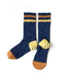 Kapital Smiley Crew Socks (Navy) - One Size