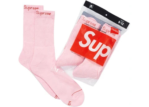 Supreme Crew Socks (Pink) 4-Pairs