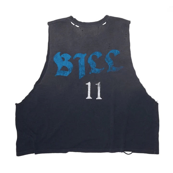 Paly Thriller Night Cut Off Sleeveless Tee (Black)