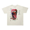 Travis Scott Mouth Graphic Print Tee (White) - XL
